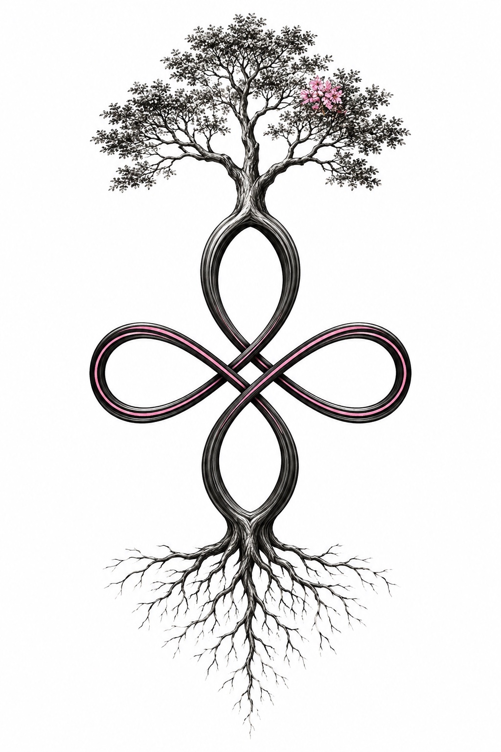 Approved GENEVIEVE tree, infinity and roots logo
